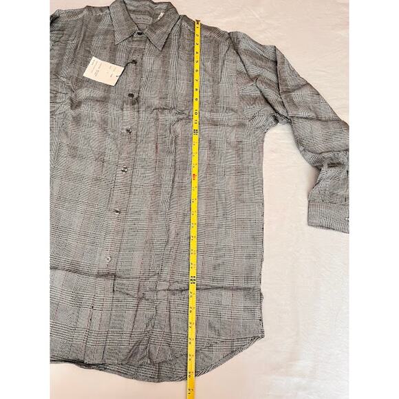 New Paul Smith Shirt Black Cream Red Plaid Button Down Shirt - Picture 7 of 8